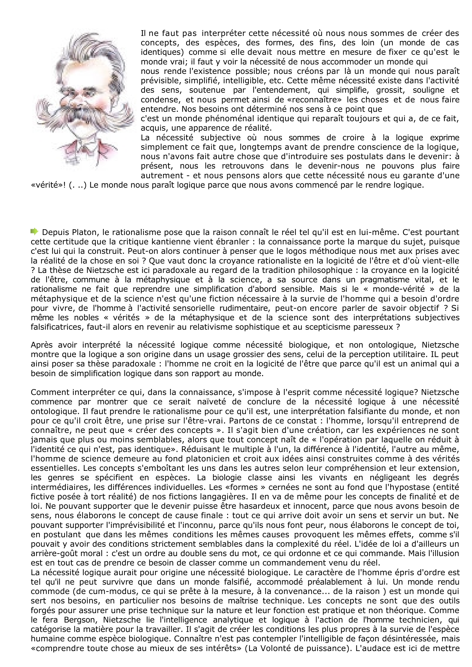 Prévisualisation du document Nietzsche et la création des concepts