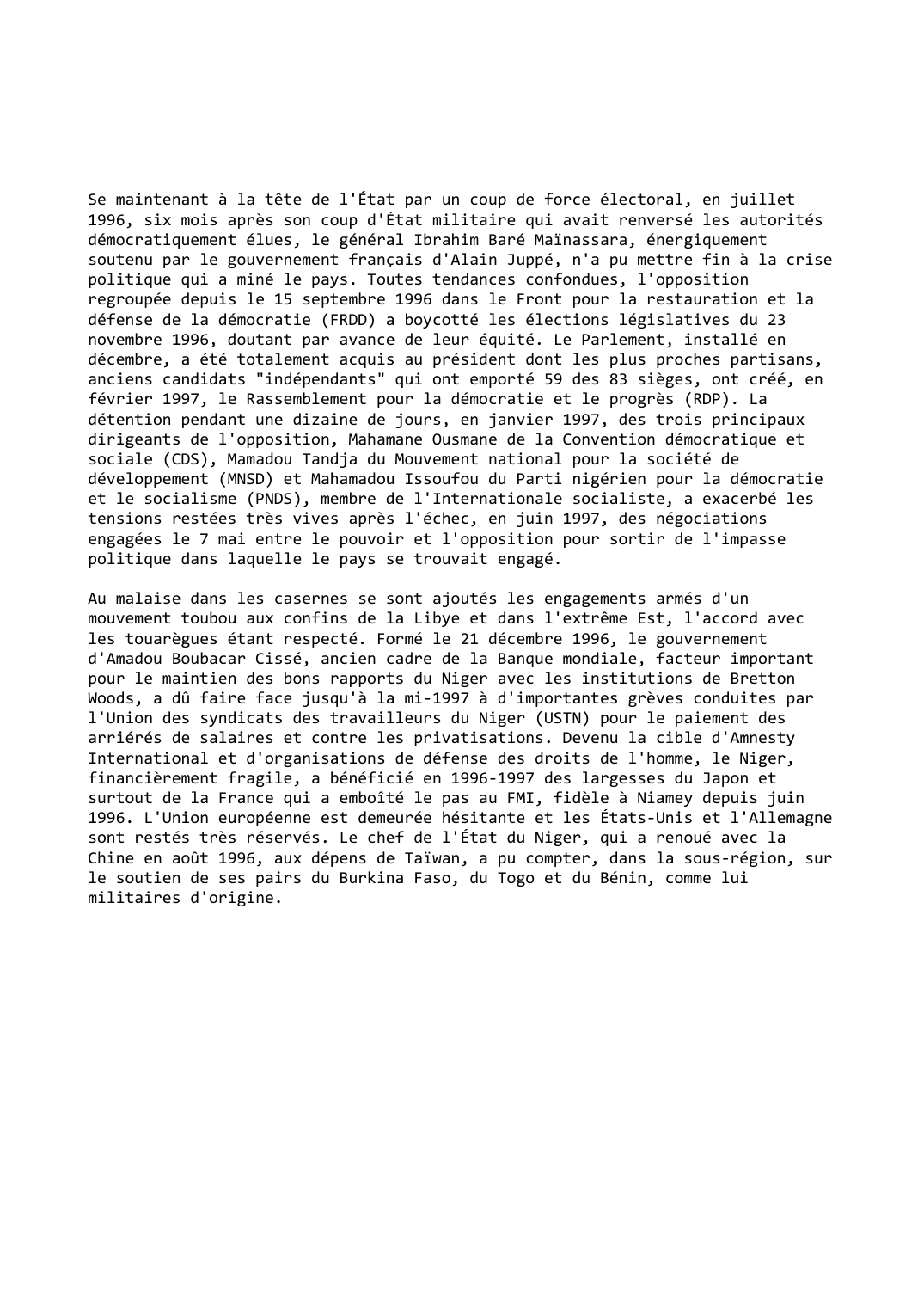 Prévisualisation du document Niger (1996-1997)