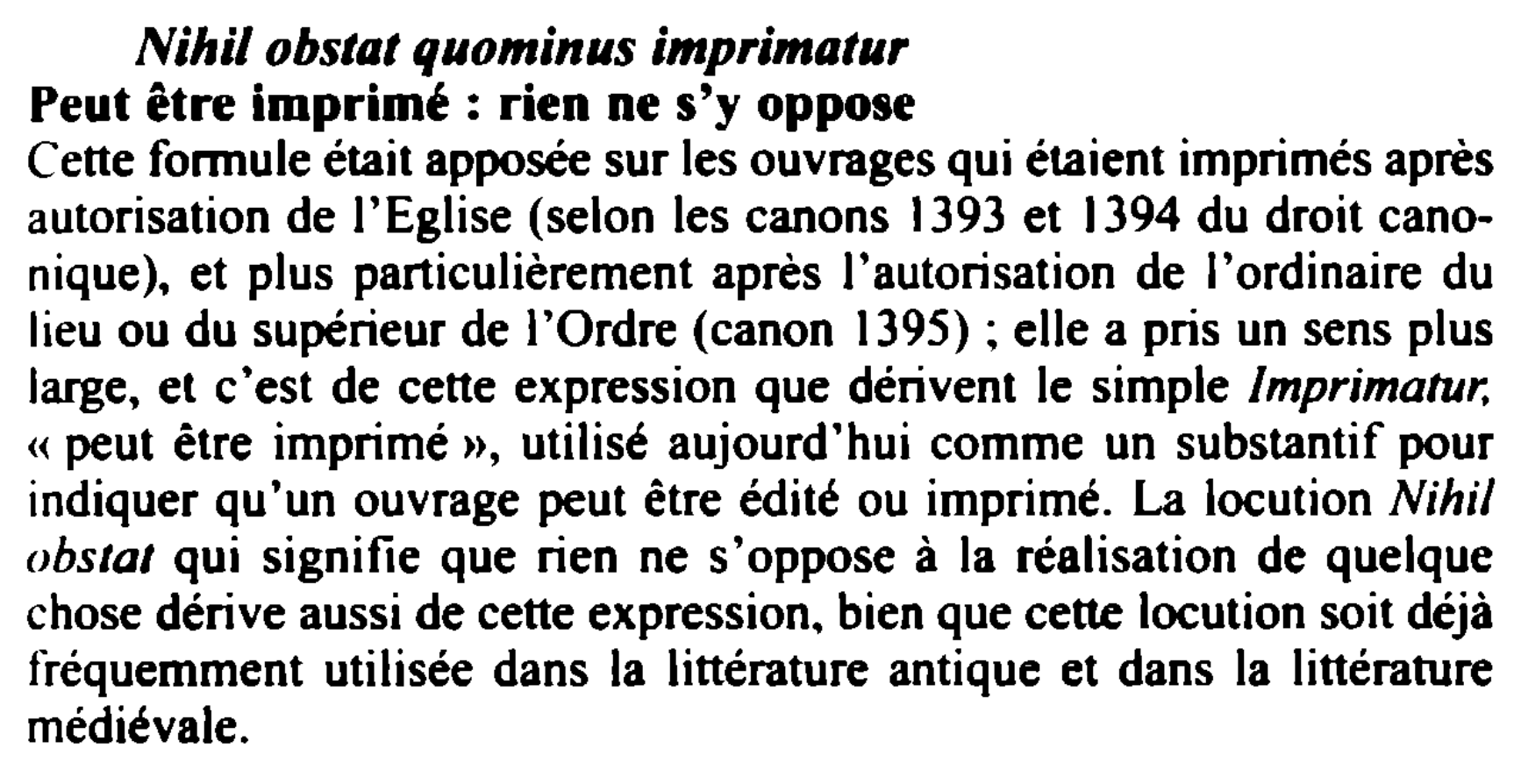 Prévisualisation du document Nihil obstat quominus imprimatur