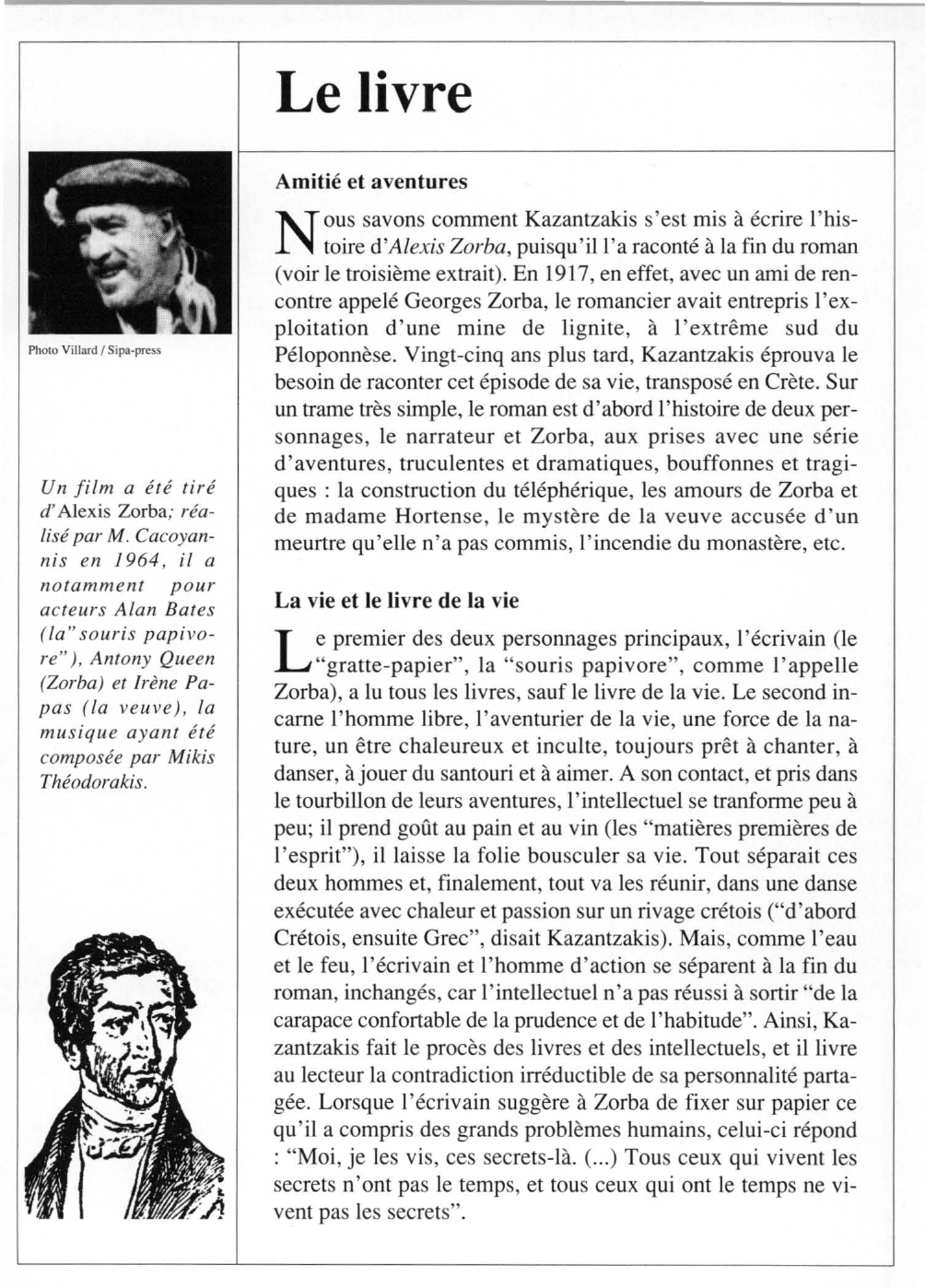 Prévisualisation du document Nikos KAZANTZAKIS : Alexis Zorba