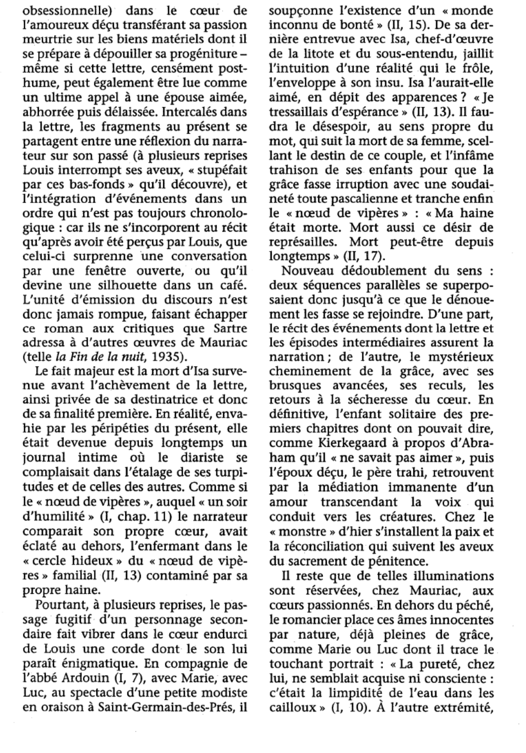 Prévisualisation du document NOEUD DE VIPÈRES (le). Roman de François Mauriac (résume et analyse complète)