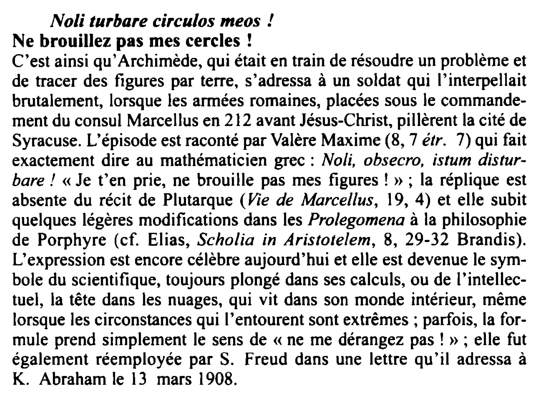 Prévisualisation du document Noli turbare circulos meos !