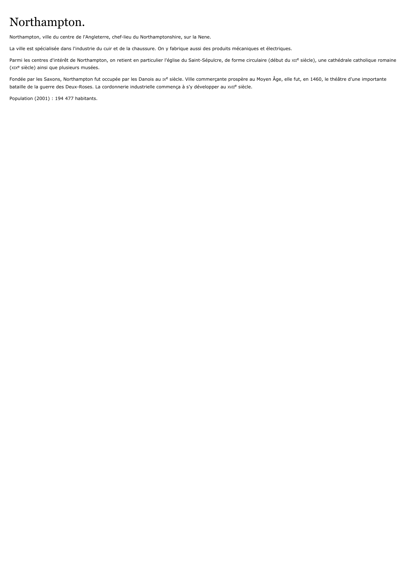 Prévisualisation du document Northampton.