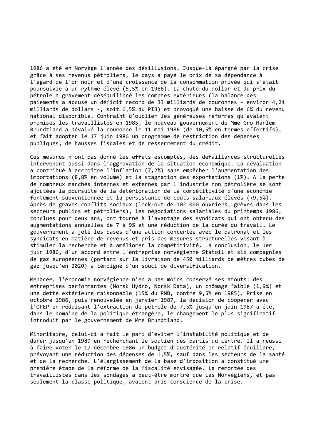 Prévisualisation du document Norvège (1986-1987)