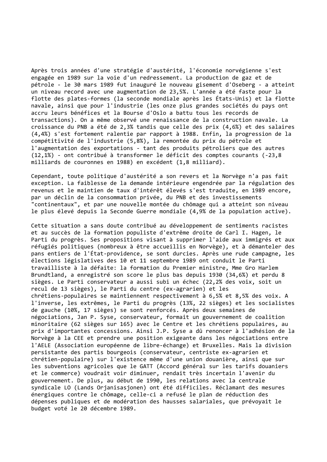 Prévisualisation du document Norvège (1989-1990)