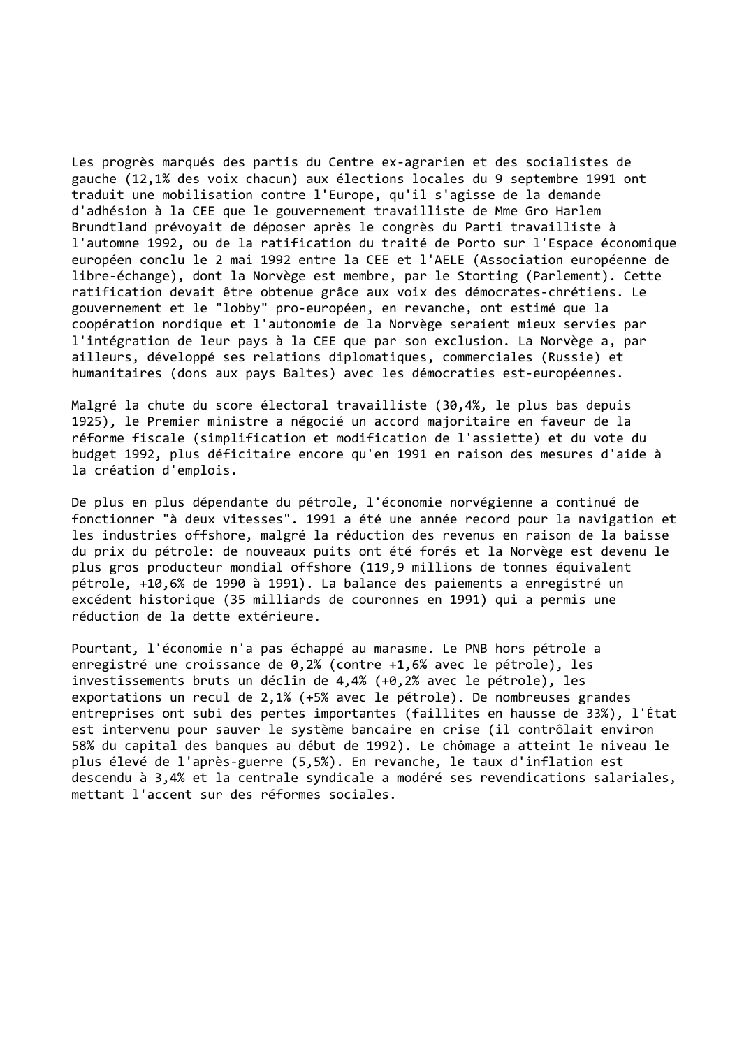 Prévisualisation du document Norvège (1991-1992)