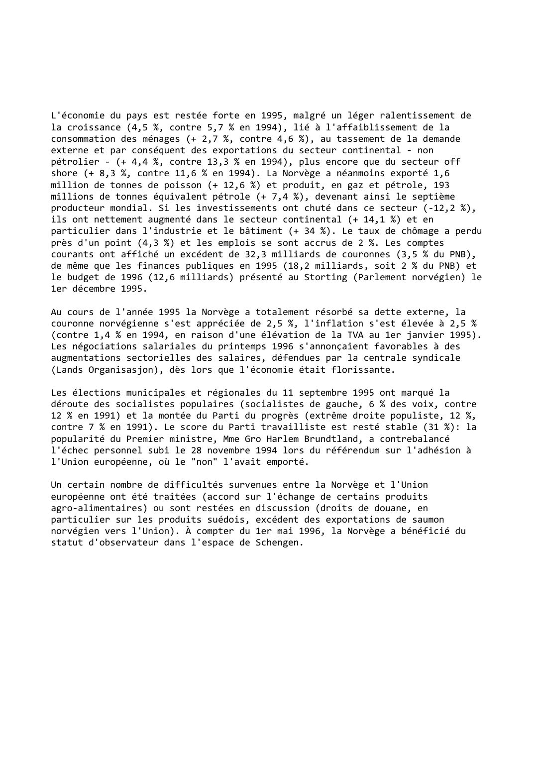 Prévisualisation du document Norvège (1995-1996)