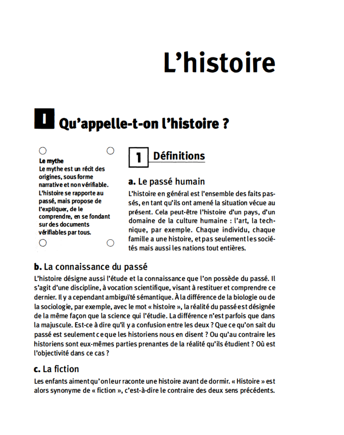 Prévisualisation du document Notes de cours: L'HISTOIRE	?