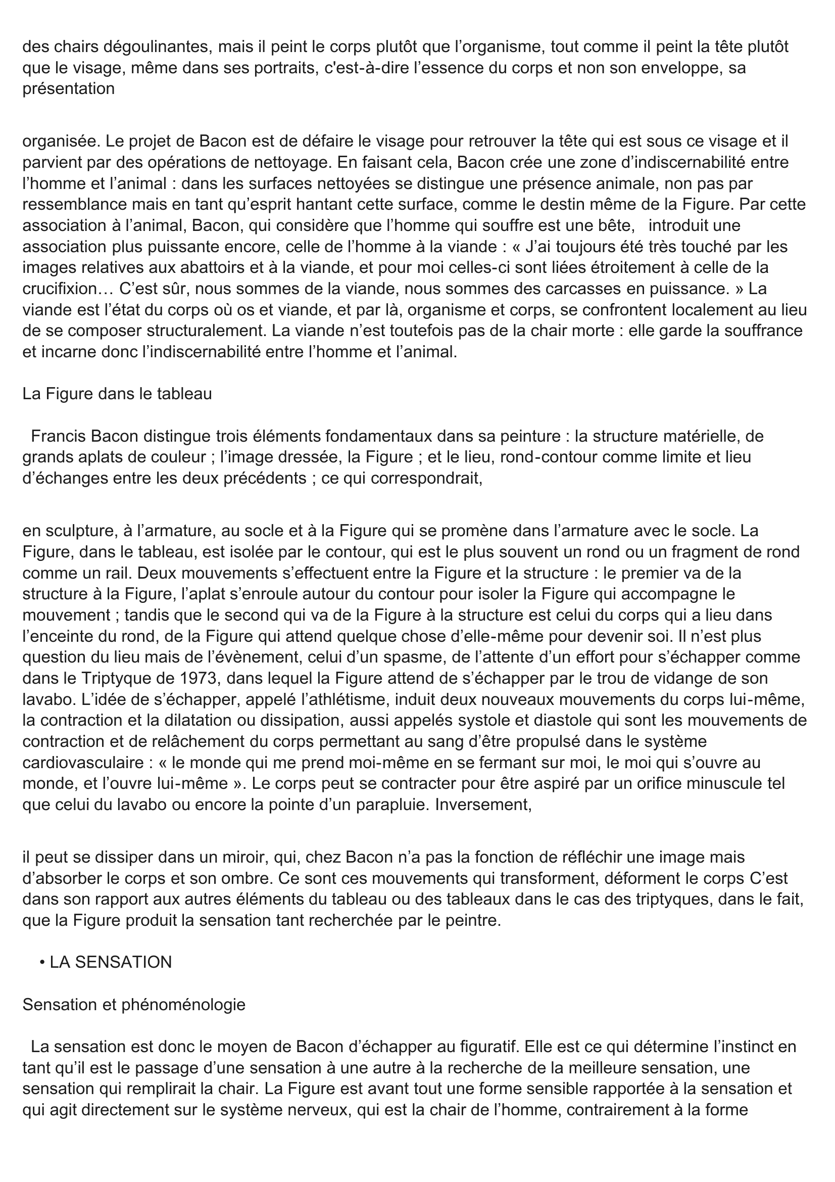 Prévisualisation du document NOTES DE LECTURE Gilles DELEUZE, Francis Bacon : Logique de la sensation