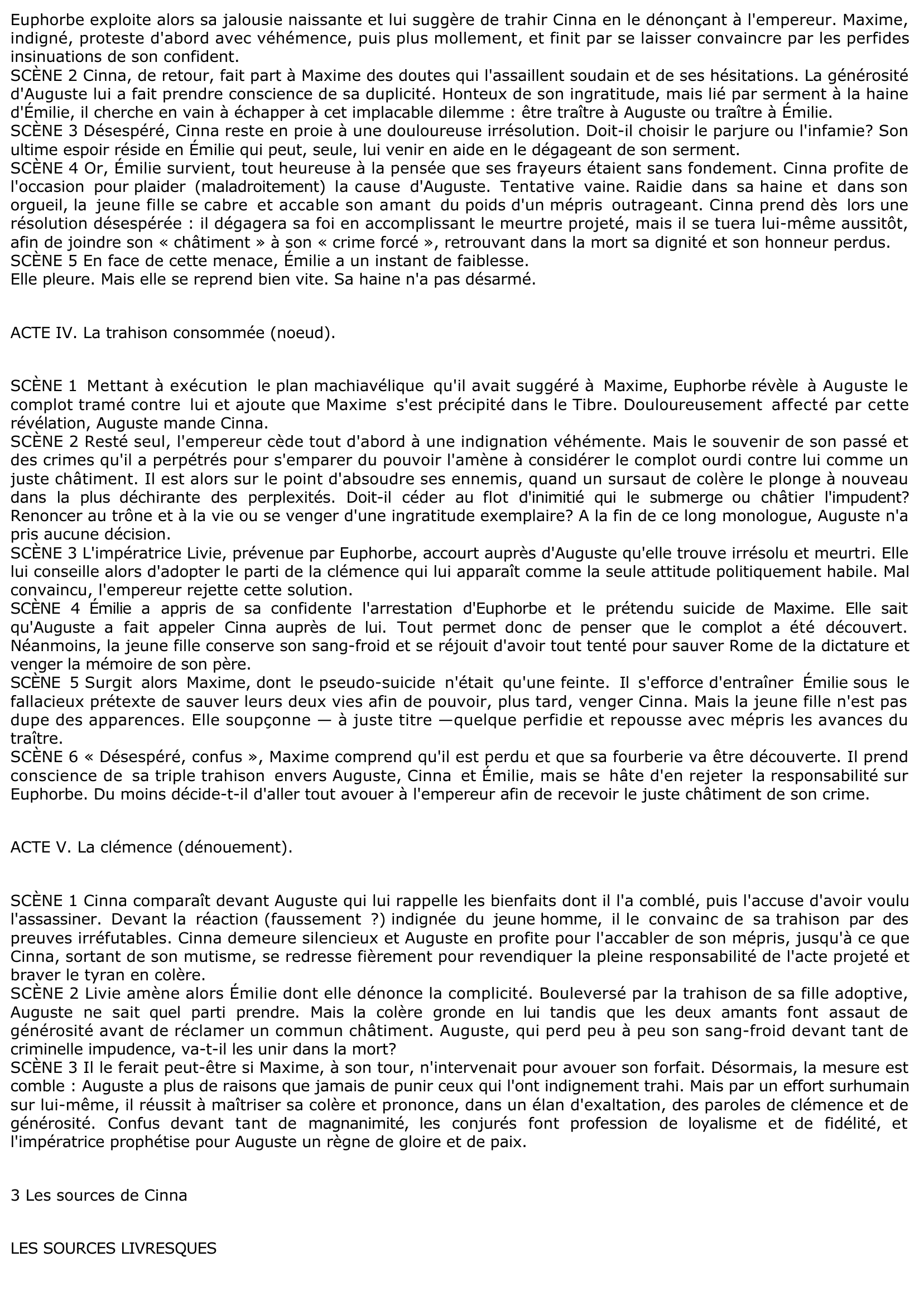 Prévisualisation du document Notice sur Cinna : résumé, analyse et personnages