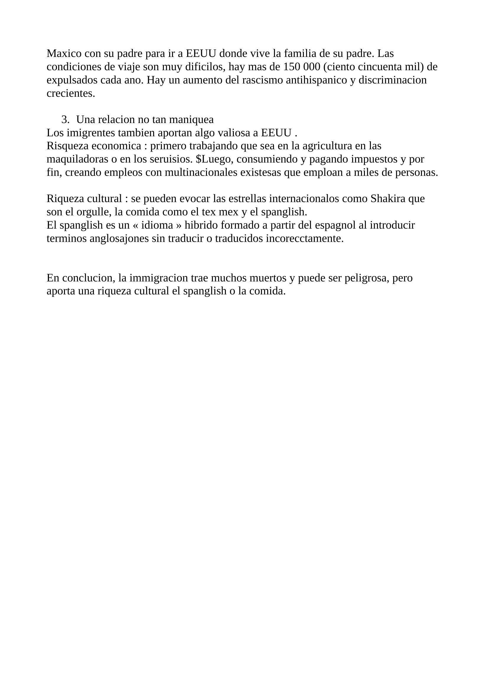 Prévisualisation du document Notion espagnol
