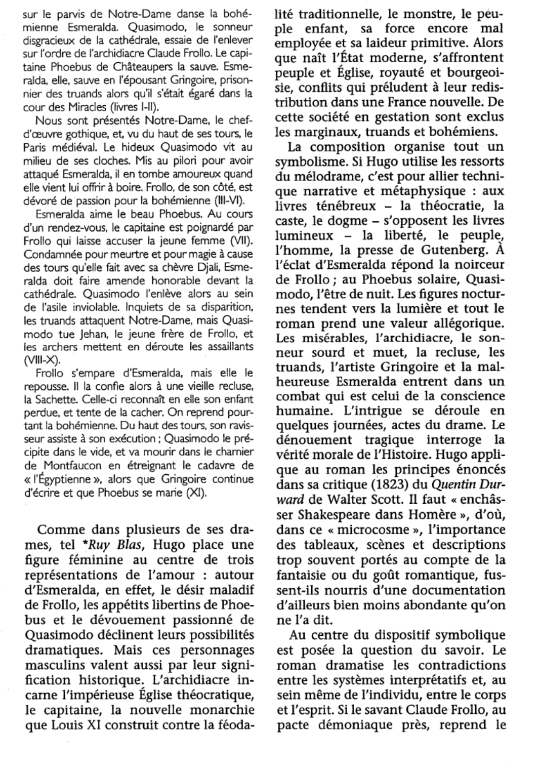 Prévisualisation du document Notre-Dame de Paris. Roman de Victor Hugo (analyse détaillée)