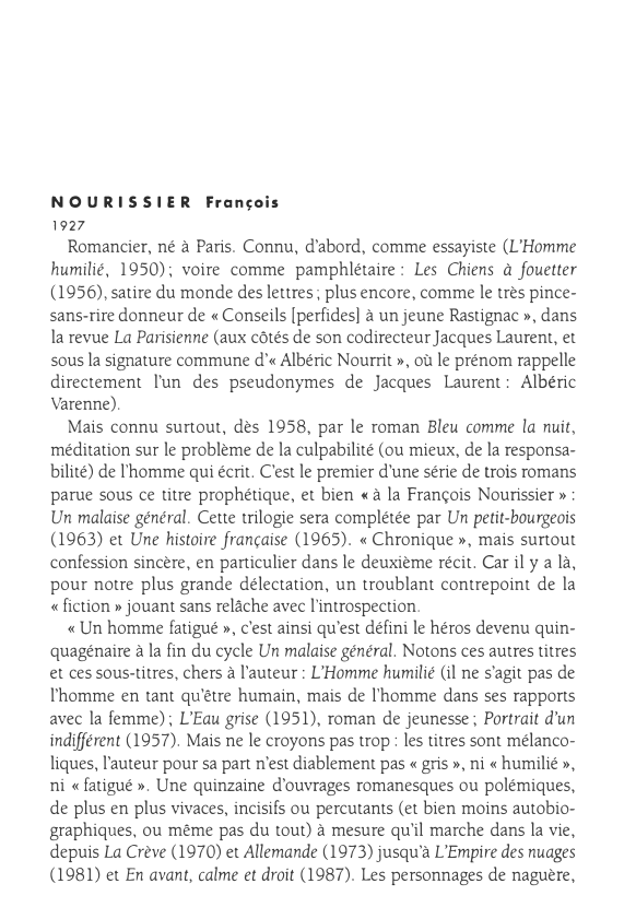 Prévisualisation du document NOURISSIER François