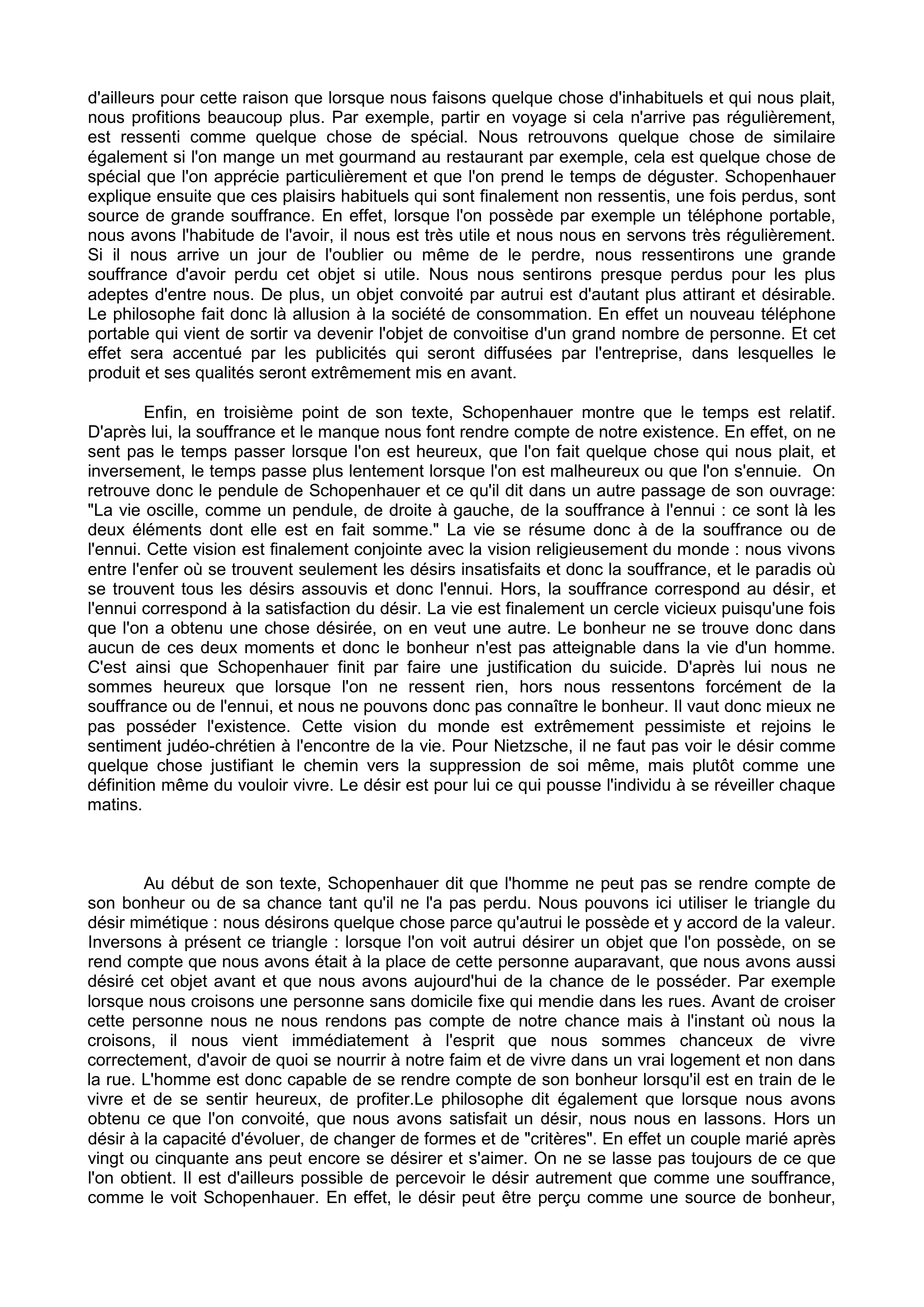 Prévisualisation du document Nous sentons la douleur, mais non l'absence de douleur ; le souci, mais non l'absence de souci ; la crainte, mais non la sécurité.