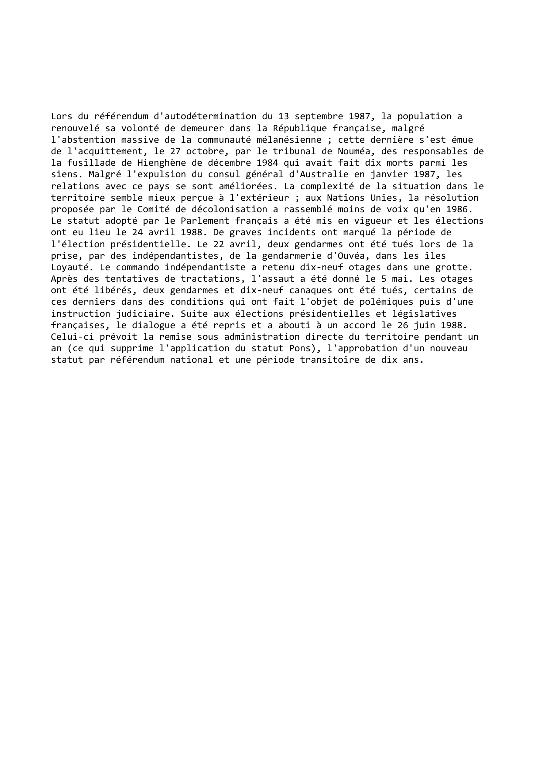 Prévisualisation du document Nouvelle-Calédonie (1987-1988)