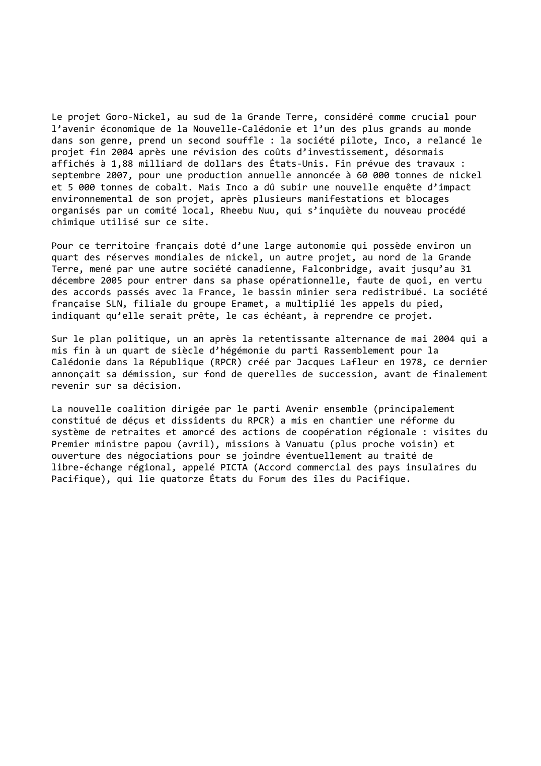 Prévisualisation du document Nouvelle-Calédonie (2004-2005)