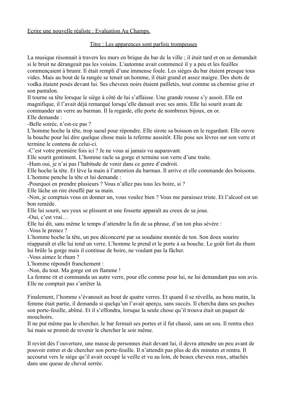 Prévisualisation du document Nouvelle réaliste français seconde