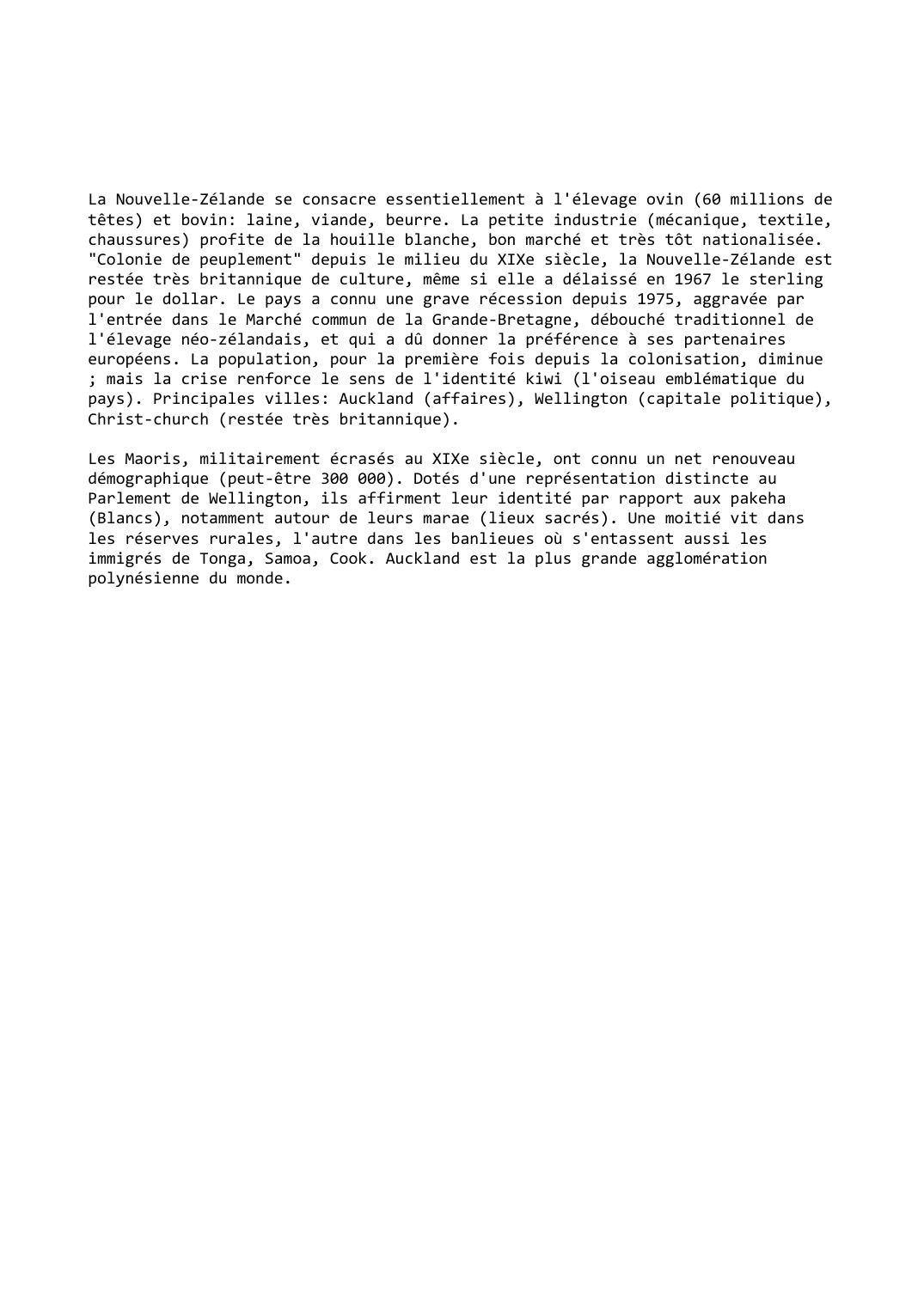 Prévisualisation du document Nouvelle-Zélande (1984-1985)