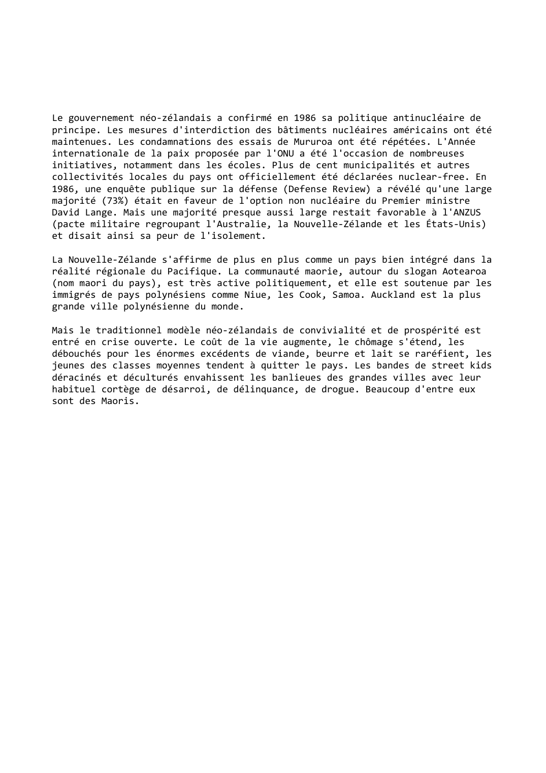 Prévisualisation du document Nouvelle-Zélande (1986-1987)