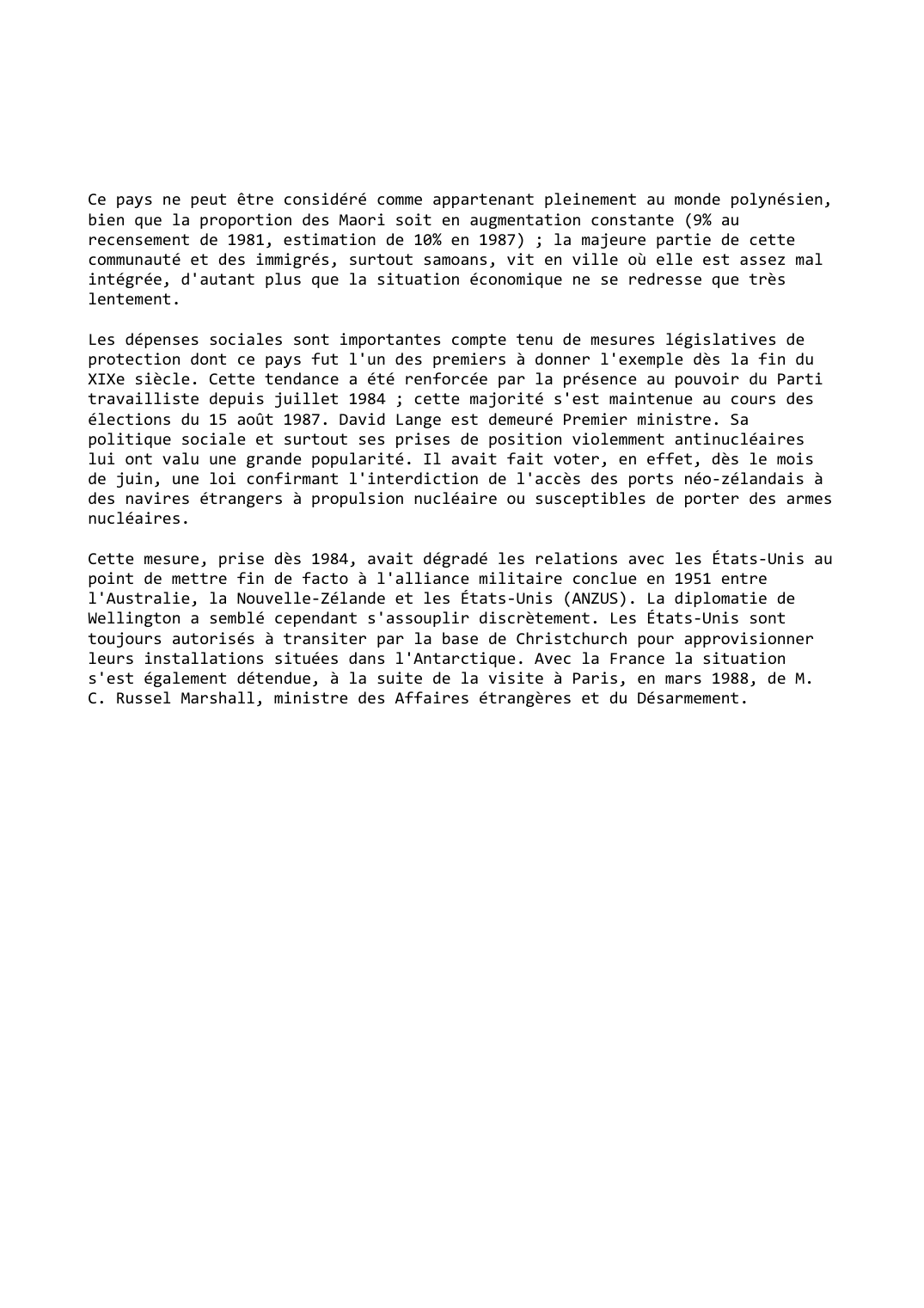 Prévisualisation du document Nouvelle-Zélande (1987-1988)