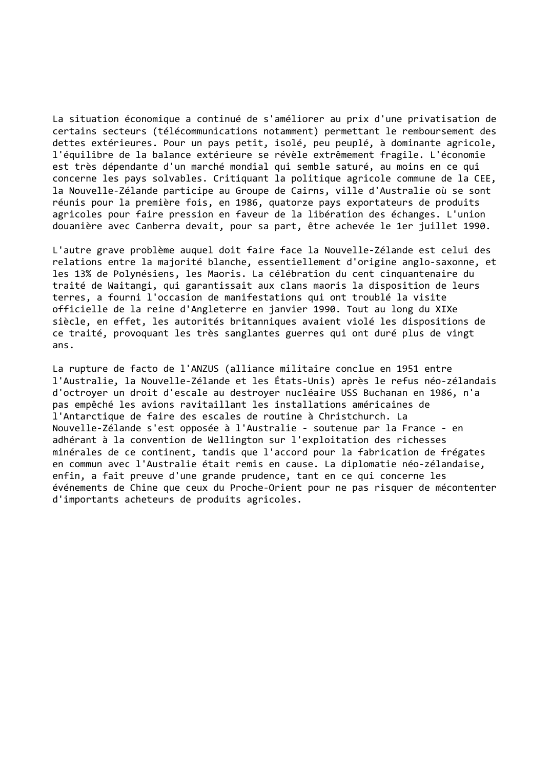 Prévisualisation du document Nouvelle-Zélande (1989-1990)