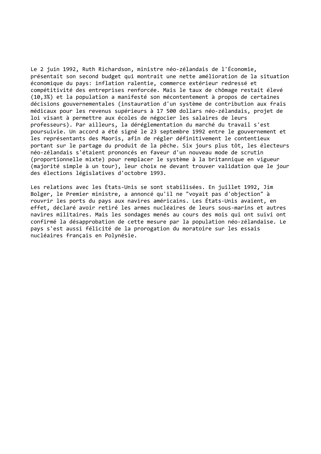 Prévisualisation du document Nouvelle-Zélande (1992-1993)