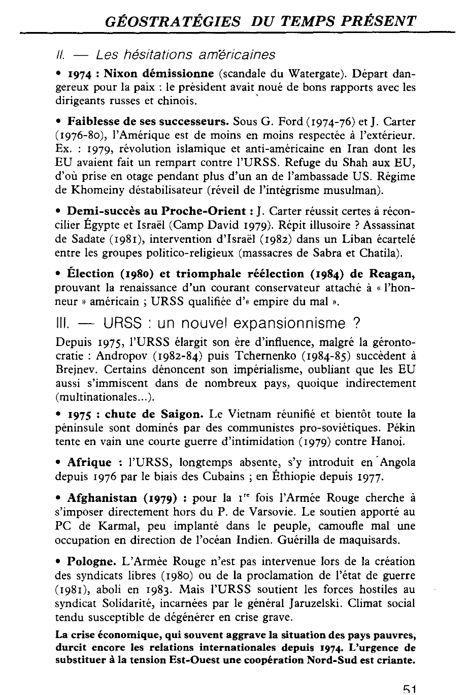 Prévisualisation du document NOUVELLES TENSIONS ? (1975-1985) - HISTOIRE
