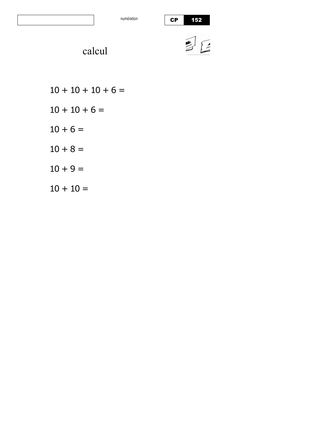 Prévisualisation du document numérationcalcul10 + 10 + 10 + 6 =10 + 10