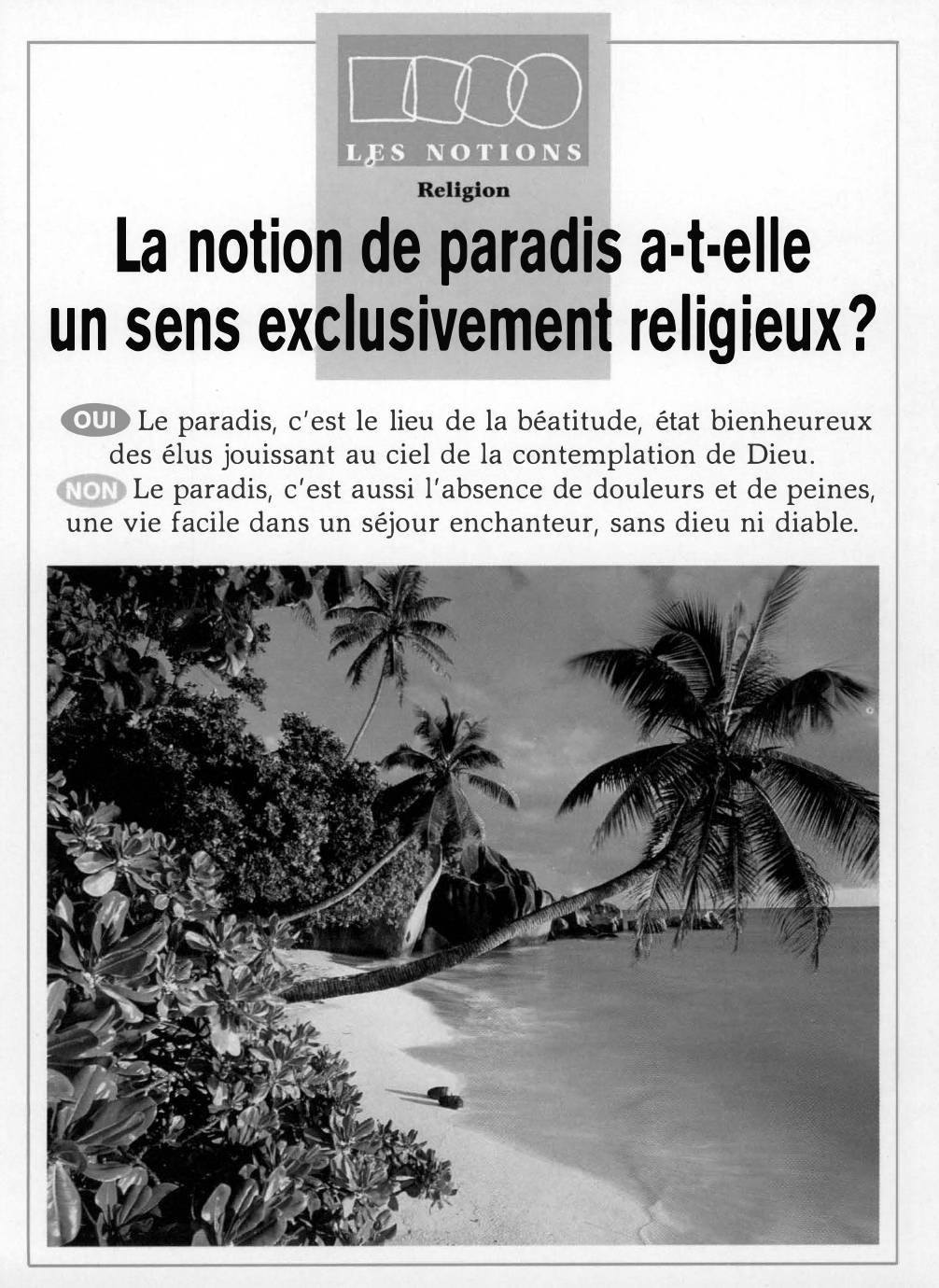 Prévisualisation du document N'y a-t-il de paradis que religieux ?