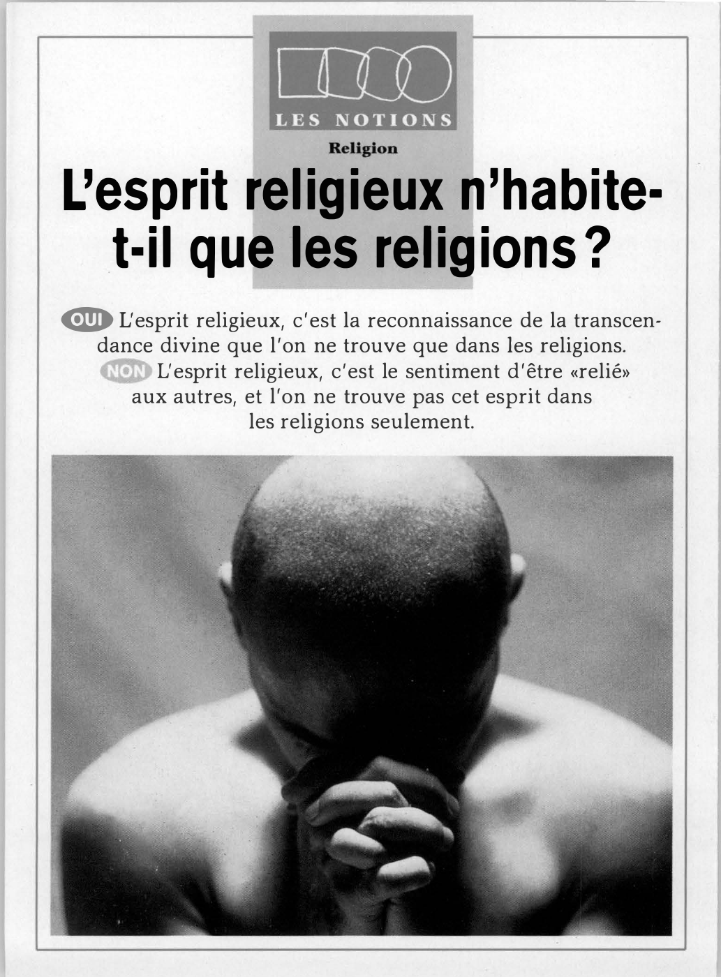 Prévisualisation du document N'y a-t-il de religiosité que dans les religions ?