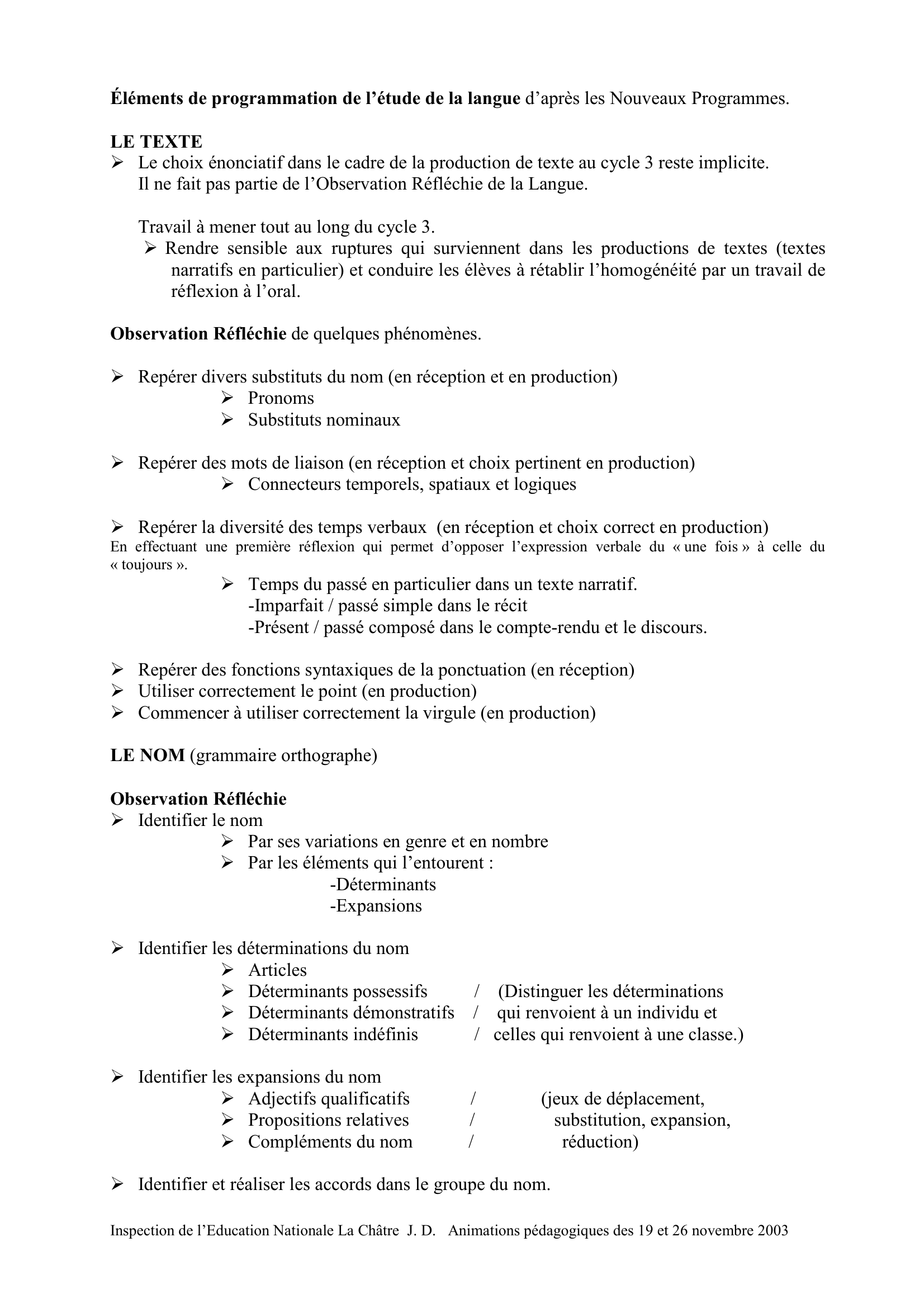 Prévisualisation du document Observation Réfléchie de la langue.