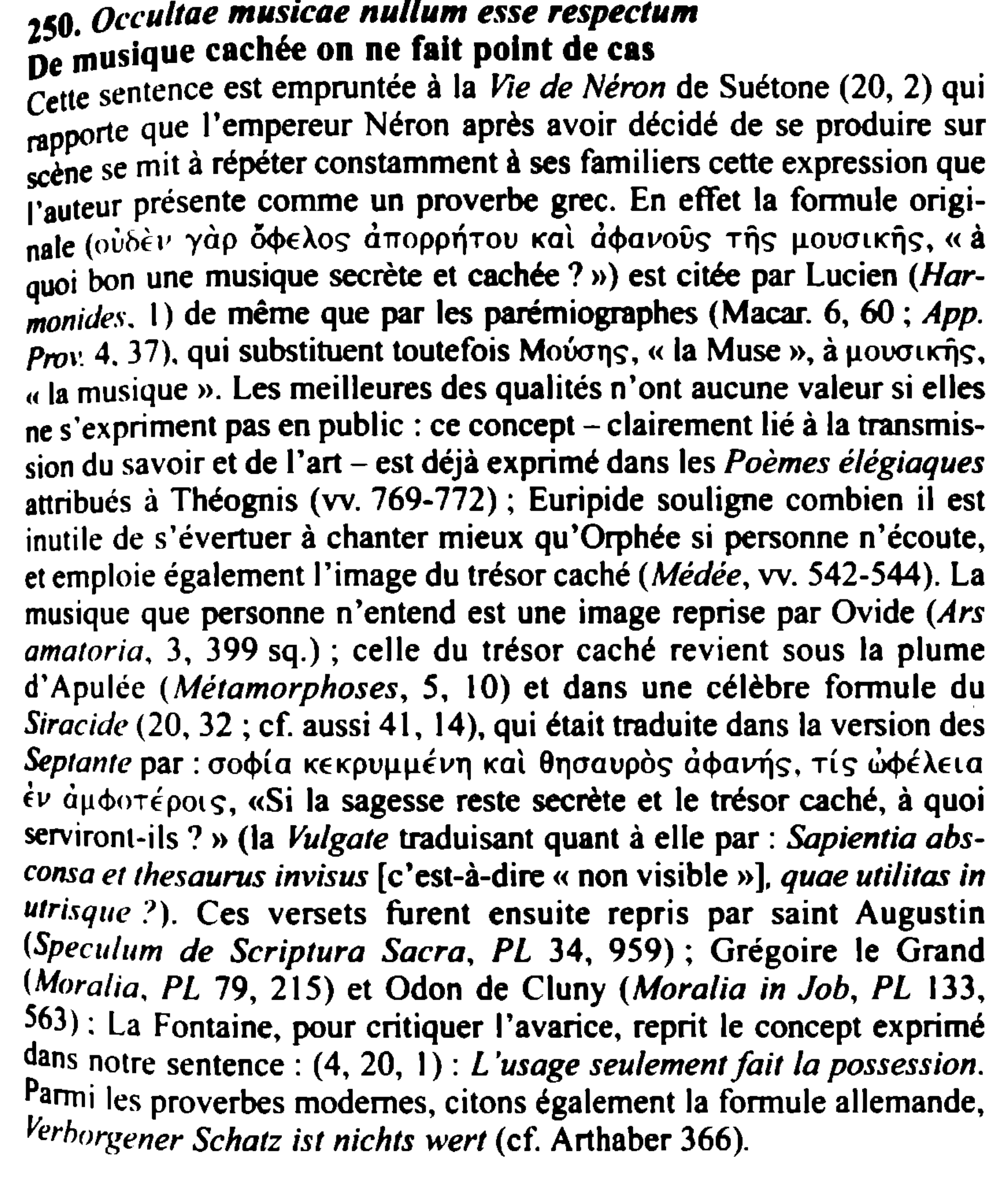 Prévisualisation du document Occultae musicae nullum esse respectum