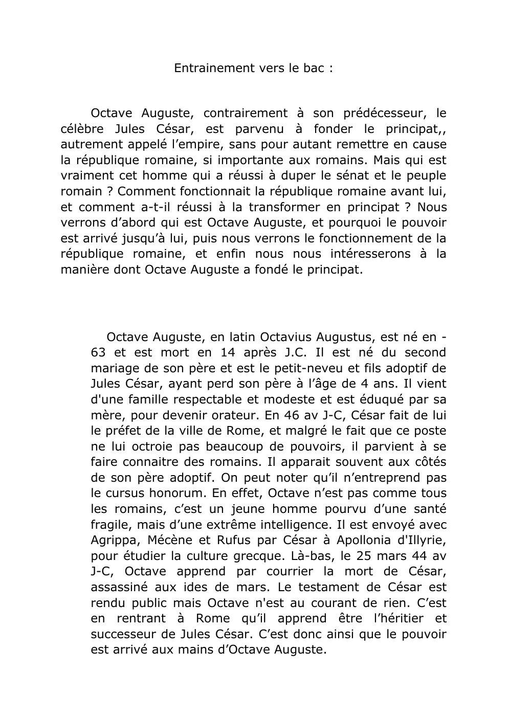 Prévisualisation du document Octave Auguste