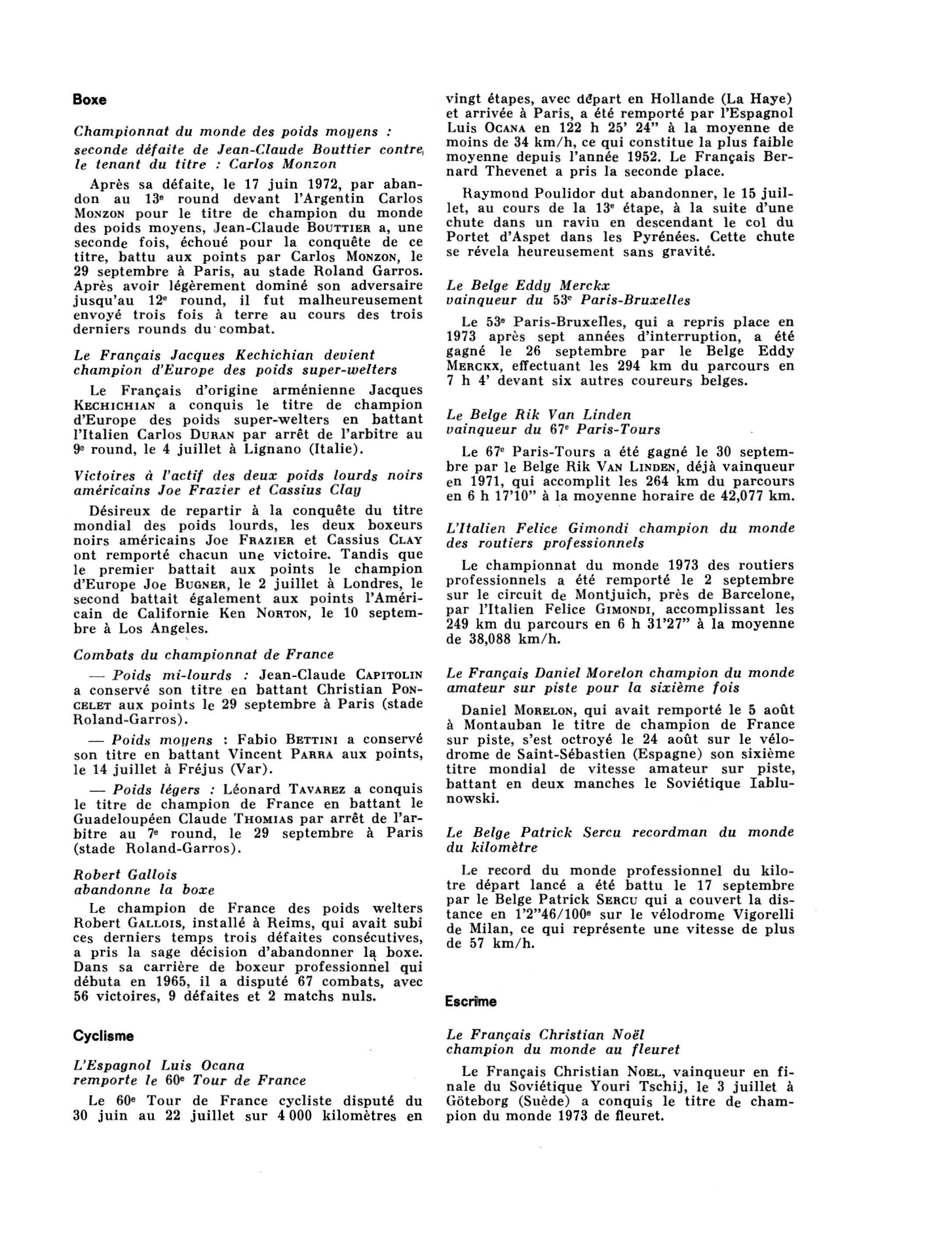 Prévisualisation du document Octobre 1973: Sports et Loisirs