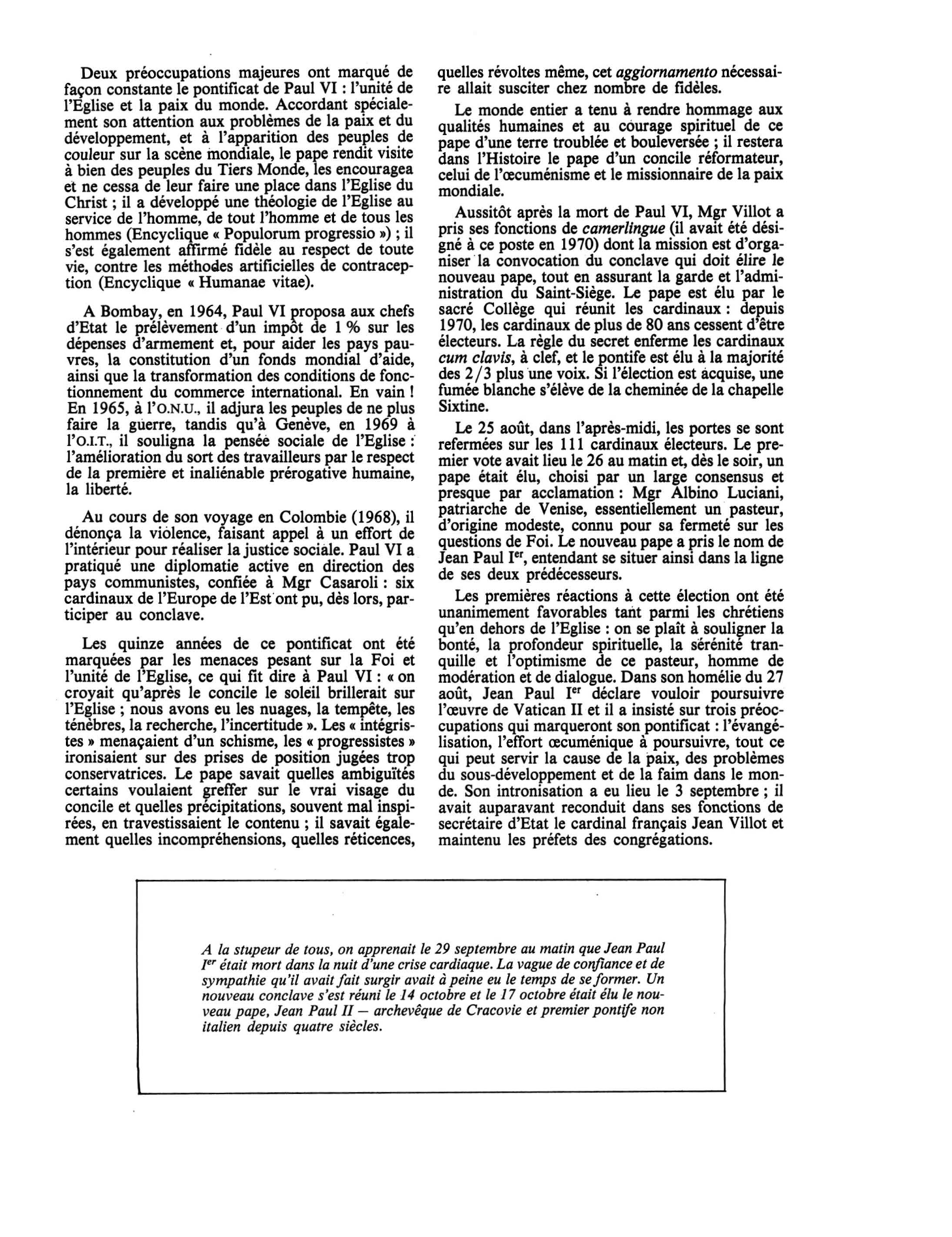 Prévisualisation du document OCTOBRE 1978 DANS LE MONDE