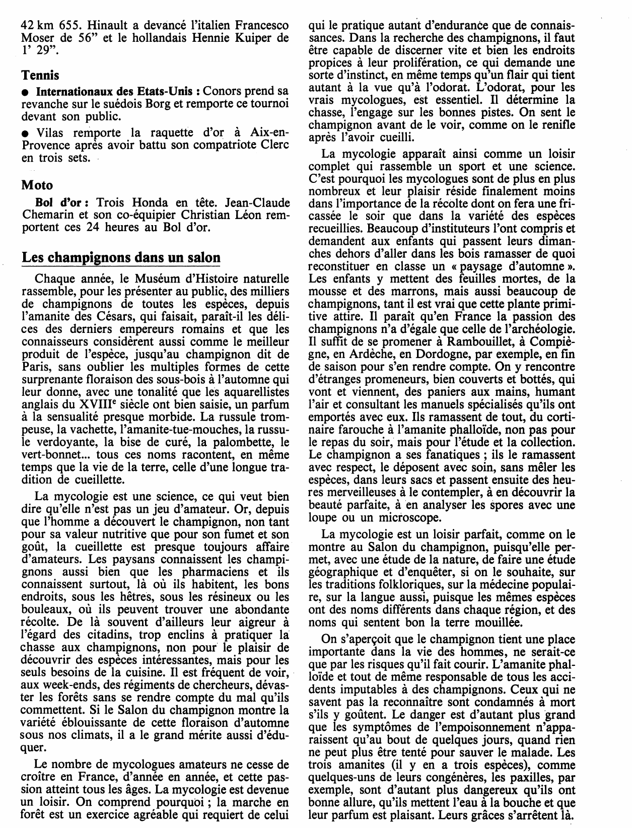 Prévisualisation du document Octobre 1978: Sports et Loisirs