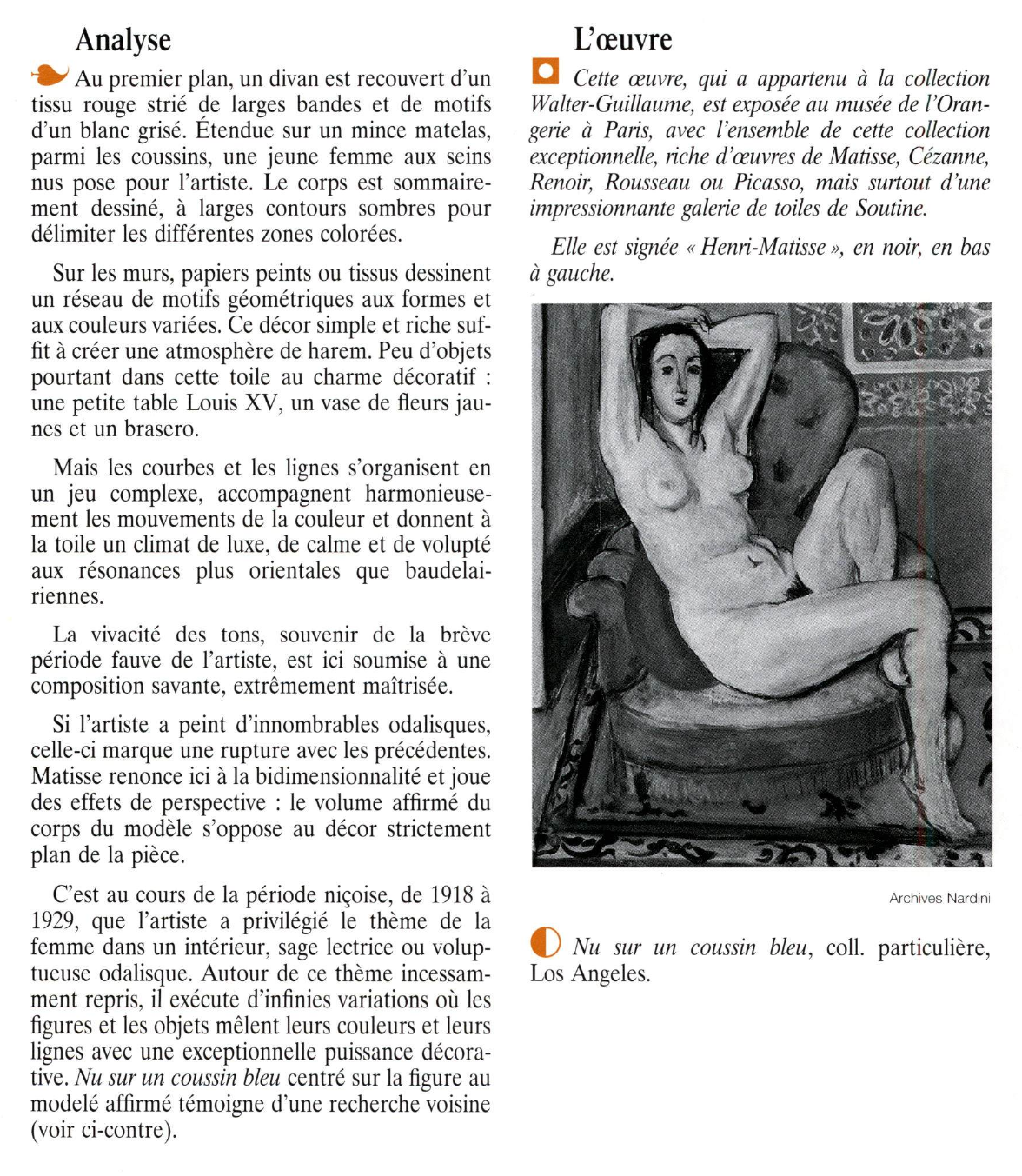 Prévisualisation du document Odalisque à la culotte grise de Matisse