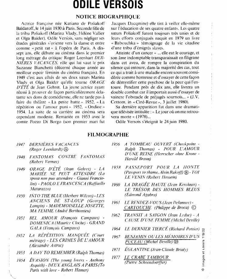 Prévisualisation du document ODILE VERSOIS