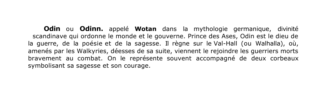 Prévisualisation du document Odin ou Odinn.