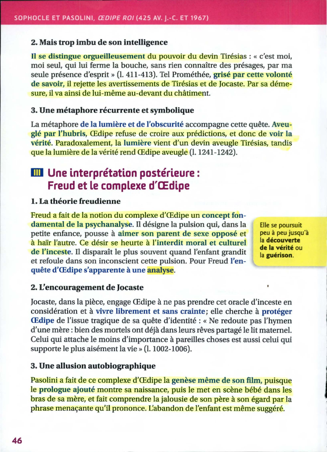 Prévisualisation du document Oedipe Roi: Les visées de l'œuvre