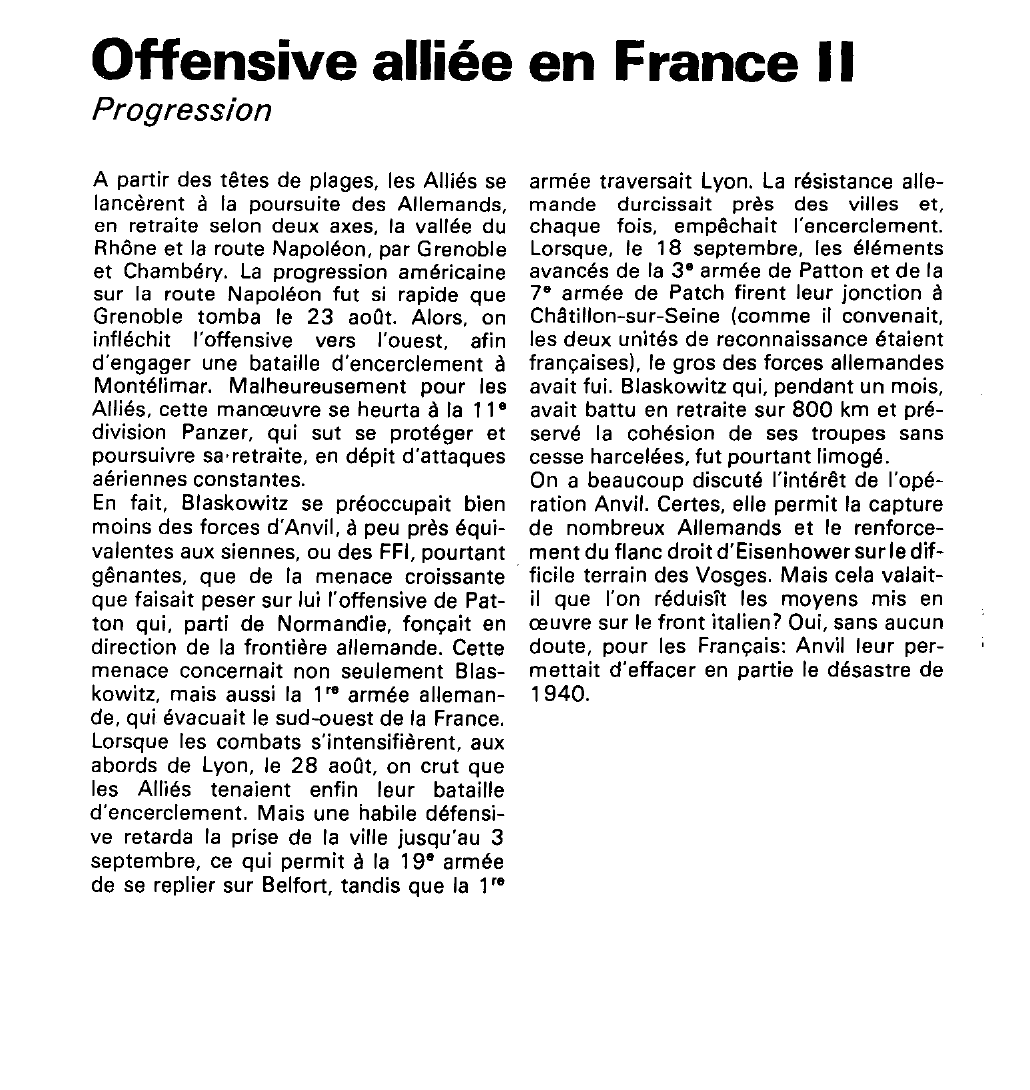 Prévisualisation du document Offensive alliée en France (seconde guerre mondiale).