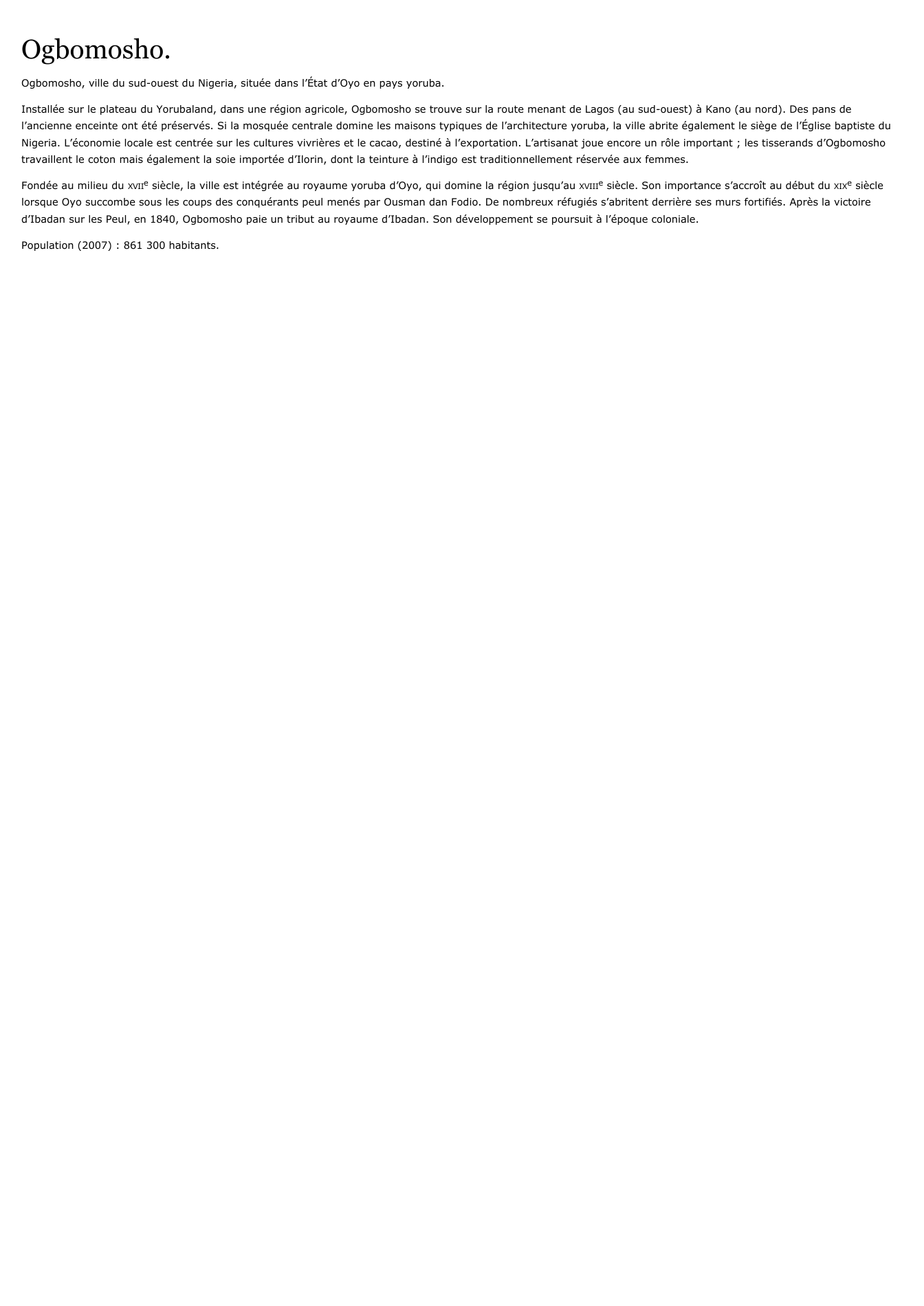 Prévisualisation du document Ogbomosho.