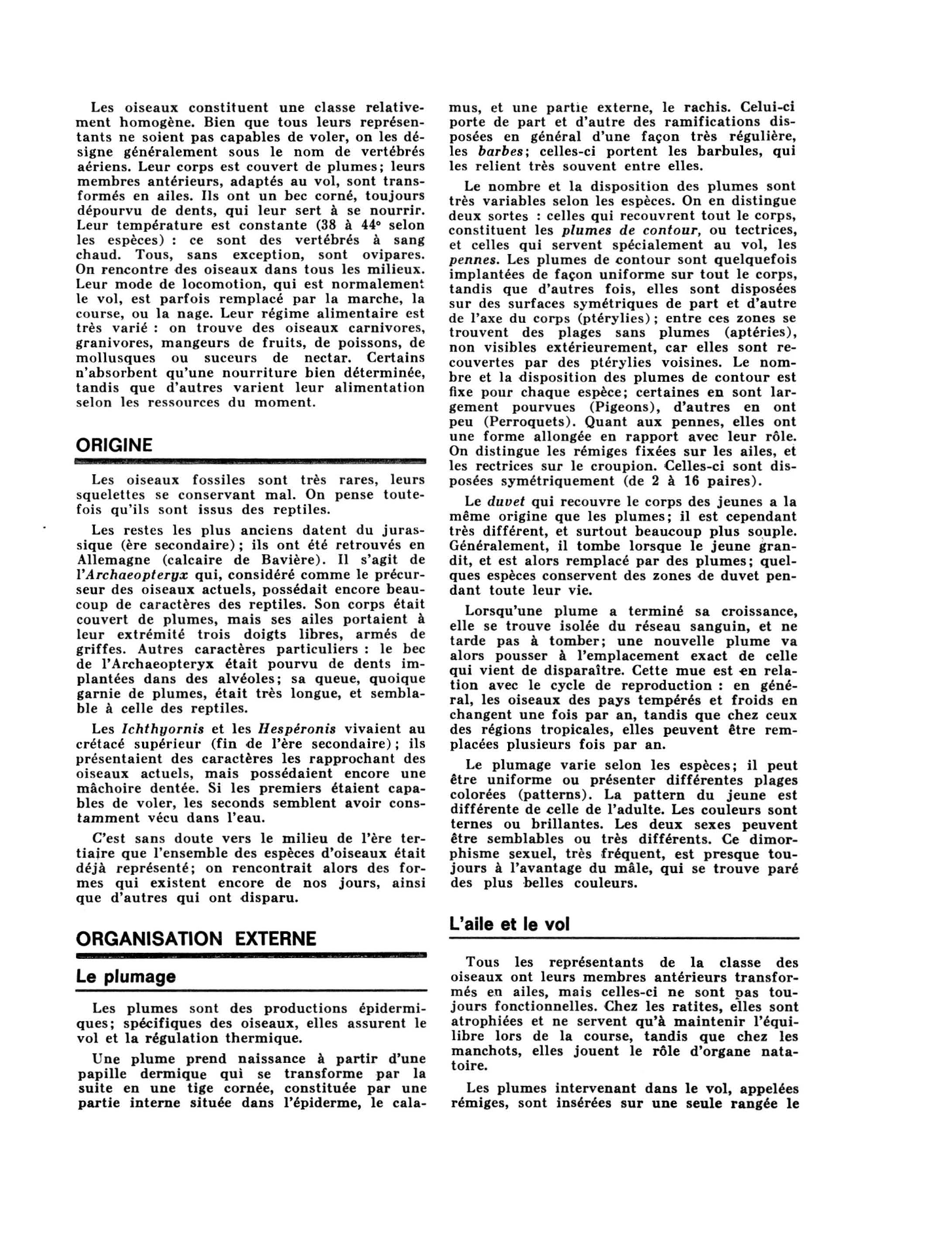 Prévisualisation du document OISEAUX : Caractères généraux Reproduction - Nidification - Ponte