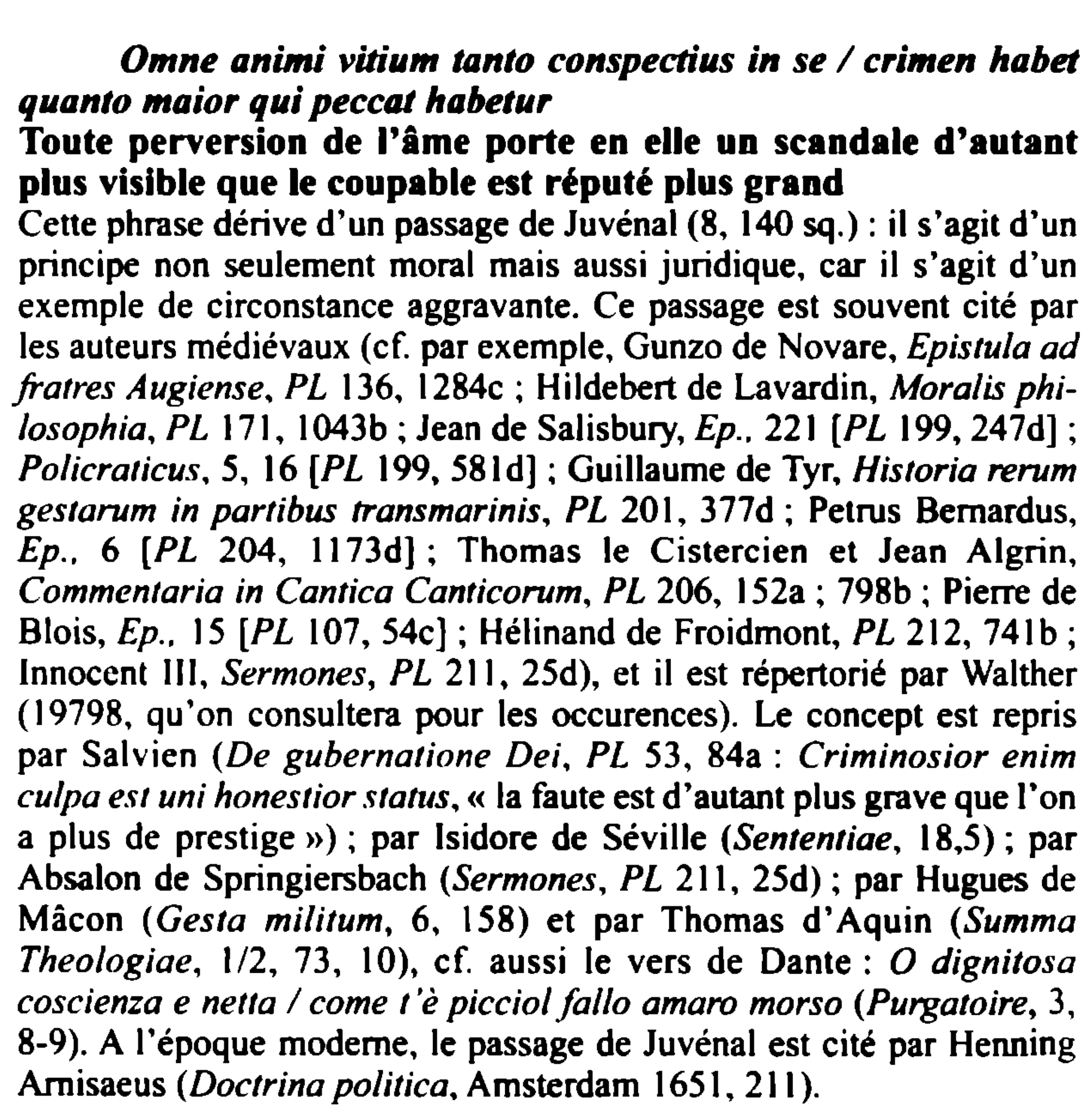 Prévisualisation du document Omne animi vitium tanto conspectius in se / crimen habet quanto maior qui peccat habetur