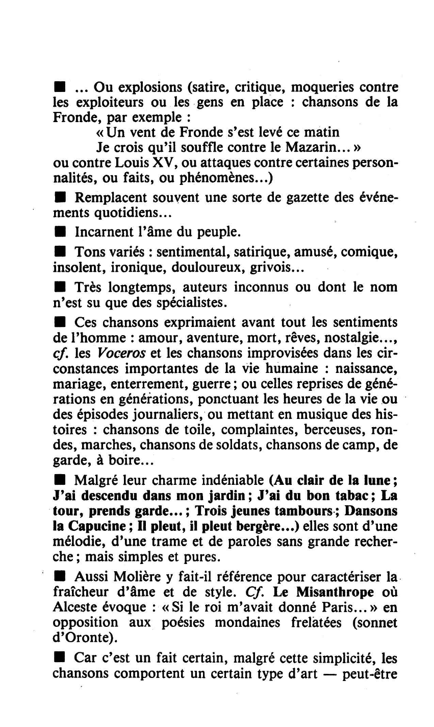 Prévisualisation du document On a écrit que : «la chanson n'a ni le temps ni la possibilité de brasser de vastes idées. Ce n'est d'ailleurs pas son rôle.» Qu'en pensez-vous ? En vous appuyant sur des exemples précis pris dans la chanson contemporaine, vous discuterez cette affirmation en donnant votre opinion personnelle.