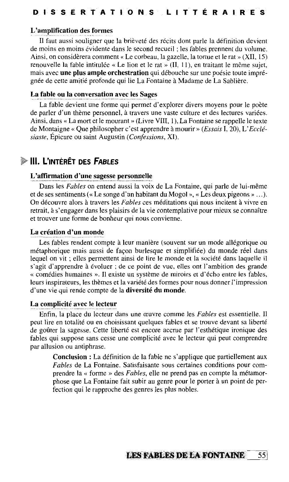 Prévisualisation du document On a pu définir la fable comme un petit récit en vers ou en prose destiné à illustrer un précepte. Cette définition vous paraît-elle rendre compte de ce qui fait, selon vous, l'intérêt des Fables de La Fontaine que vous avez étudiées ?