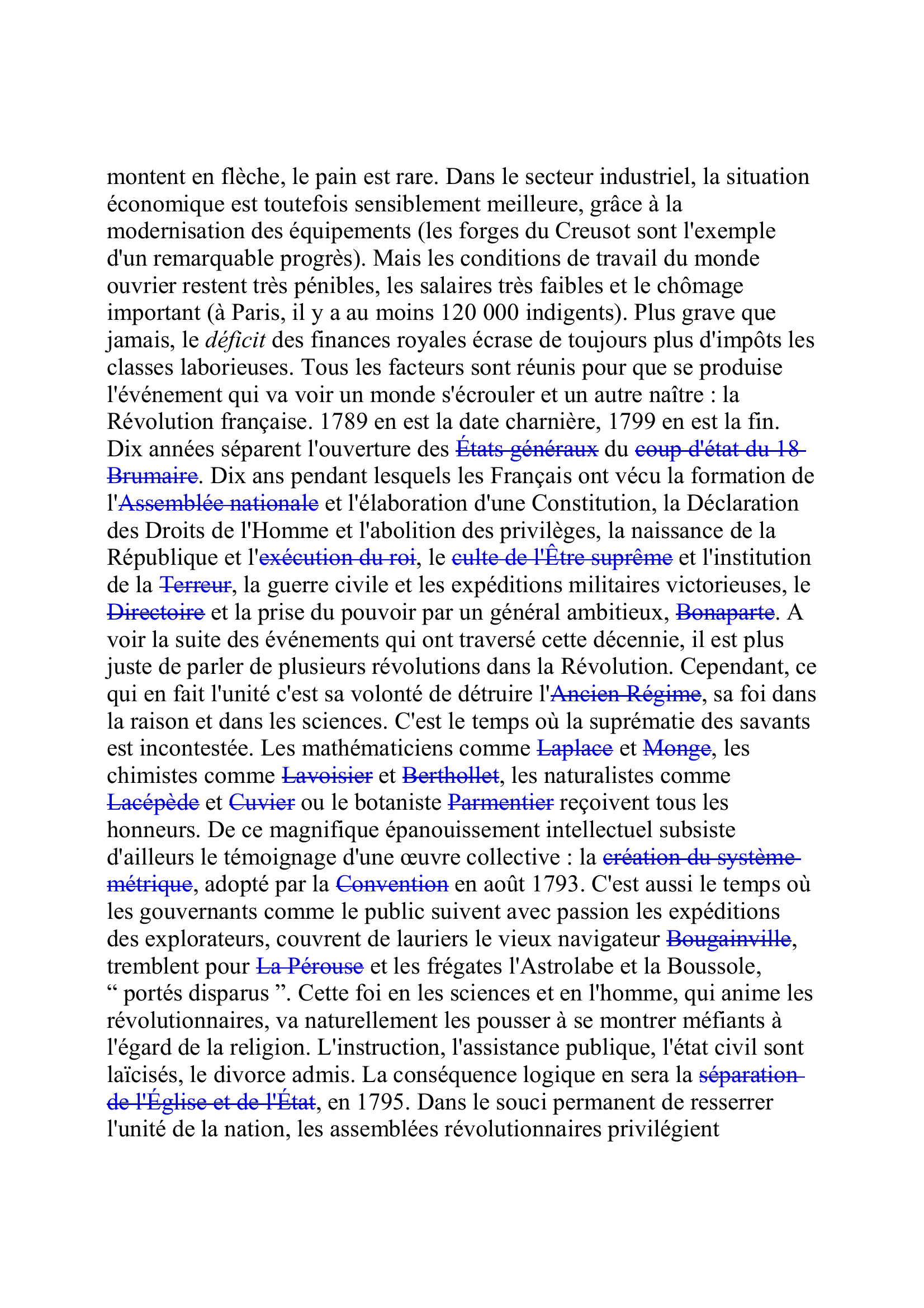 Prévisualisation du document On a tendance à faire coïncider la situation insurrectionnelle de Paris des 12 et 13 juillet 1789, puis de la prise de la Bastille, le 14, avec le commencement de la Révolution.