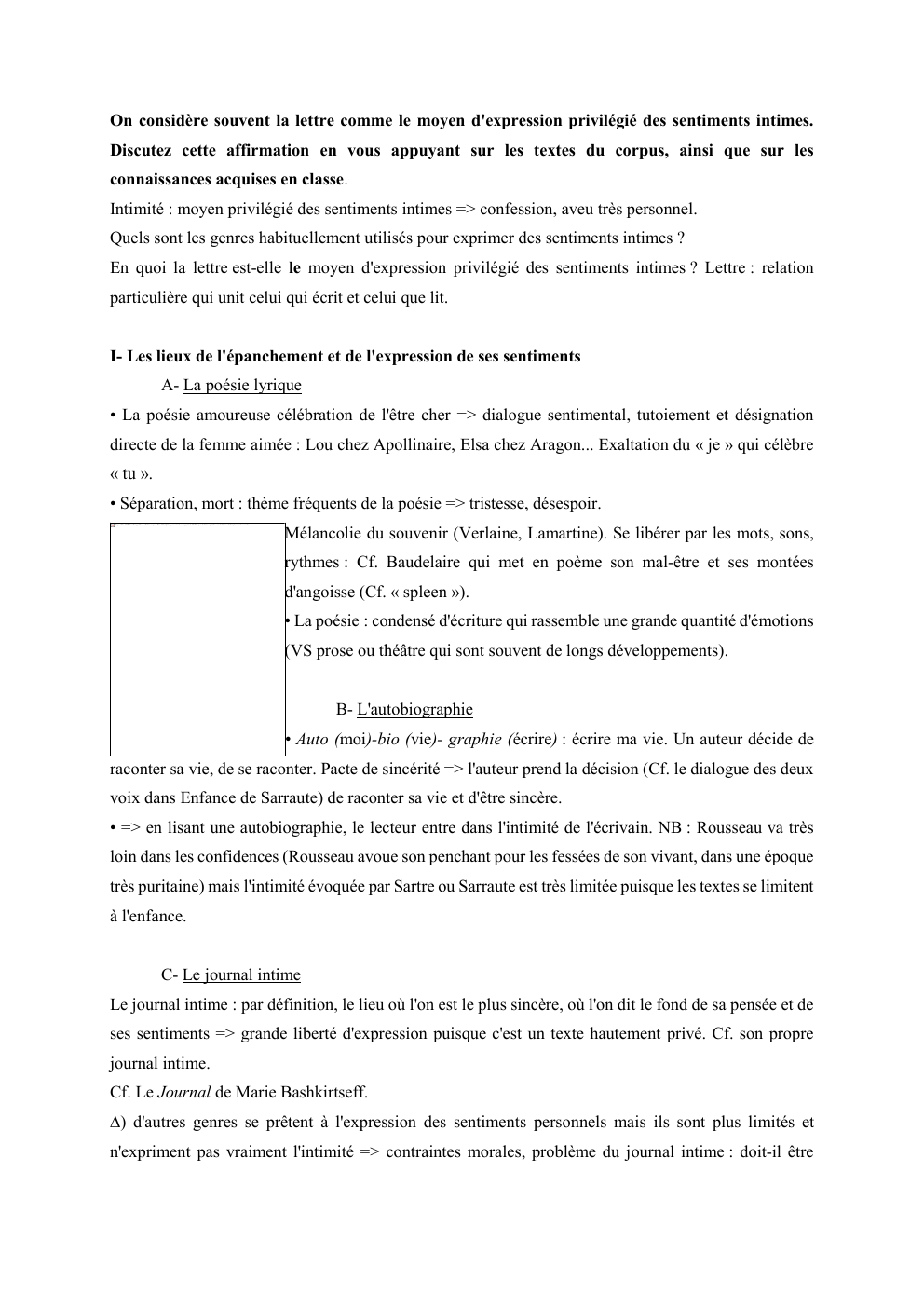 Prévisualisation du document On considère souvent la lettre comme le moyen d'expression privilégié des sentiments intimes.
Discutez cette affirmation en vous appuyant sur...