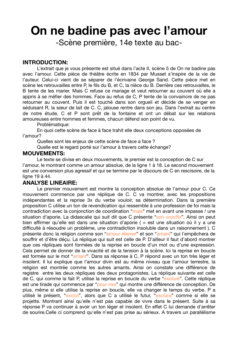Prévisualisation du document On ne badine pas avec l'amour - acte II, scène 5 - Musset