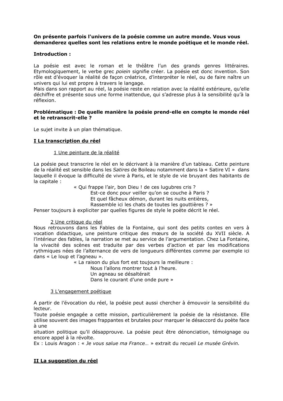 Prévisualisation du document On présente parfois l'univers de la poésie comme un autre monde. Vous vous
demanderez quelles sont les relations entre le...